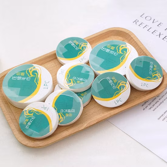 Toalha comprimida descartável Toalha de algodão Toalha de rosto