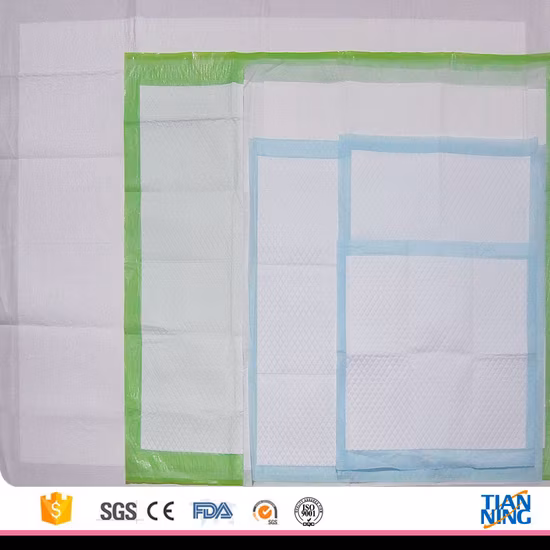 Fraldas personalizadas para instrumentos médicos, amostra grátis, algodão grosso médico, contorno orgânico, atacado, almofadas descartáveis ​​para cama, fabricante FDA/CE/ISO