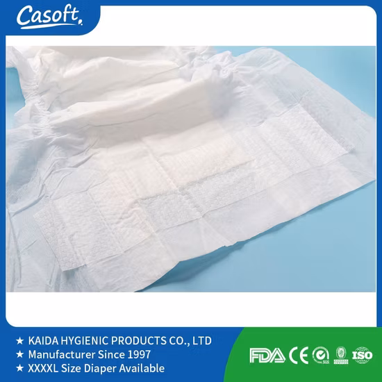 Amostras grátis Casoft Fralda descartável unissex para adultos com abas Absorção moderada Incontinência Fralda para adultos para Rússia/EUA/Austrália/Brasil